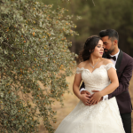 wedding picture in the garden. from a man an woman